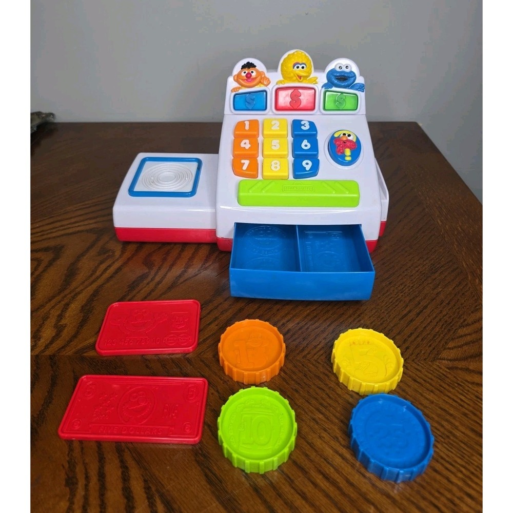 TYCO Sesame Street Count N Play Elmo Cash Register Pretend Vintage 1998 WORKS